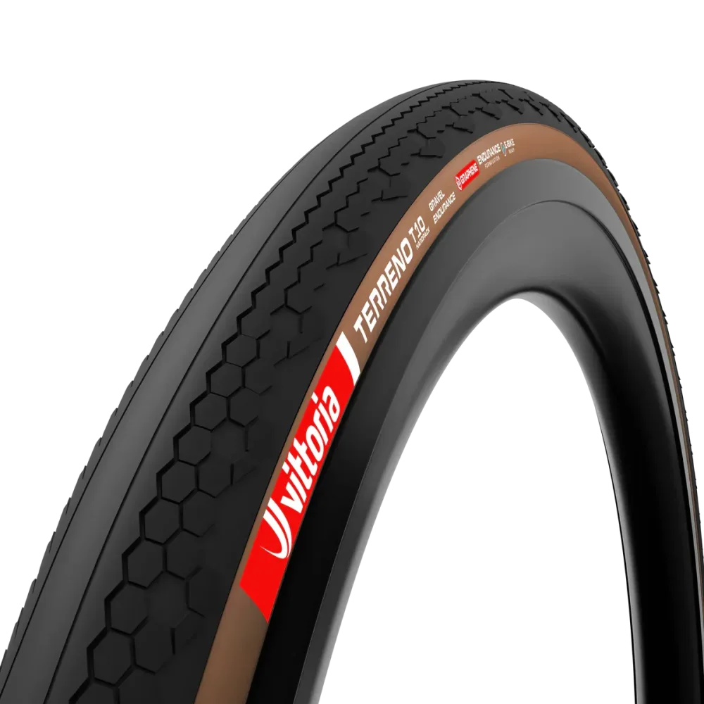 Pneu VITTORIA TERRENO T10 HARDPACK Gravel Endurance 700c Tubeless Ready Souple Marron