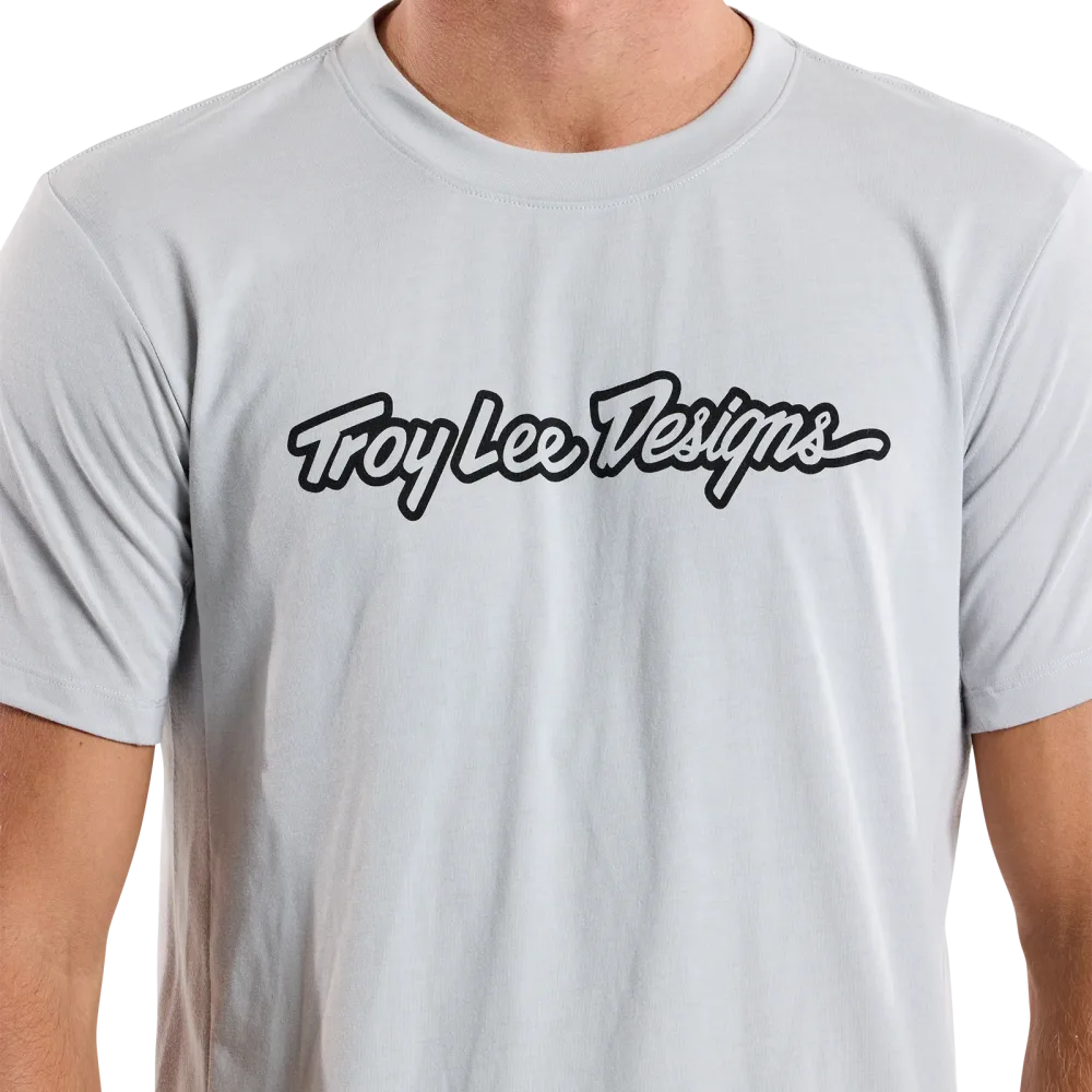 Maillot TROY LEE DESIGNS SKYLINE RIDE TEE SIGNATURE Manches Courtes Gris – Image 3