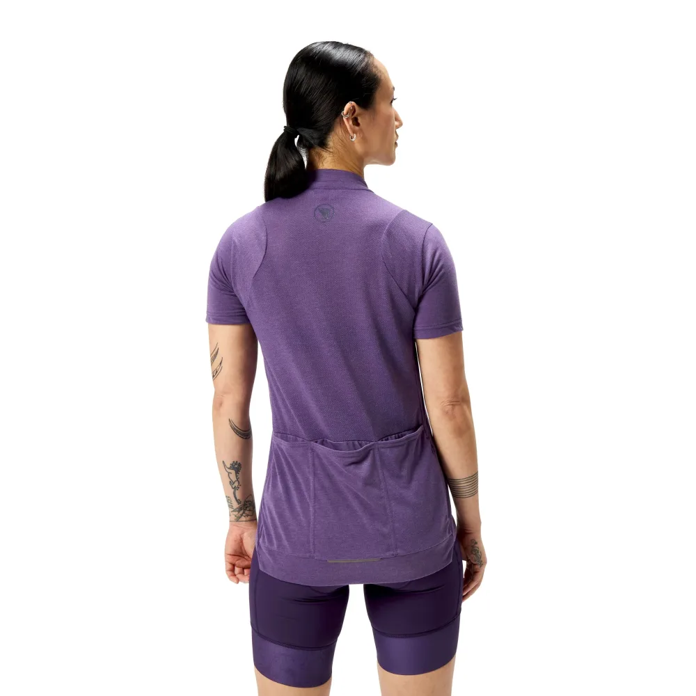 Maillot ENDURA LOOP ZIPPED Manches Courtes Femme Violet – Image 2