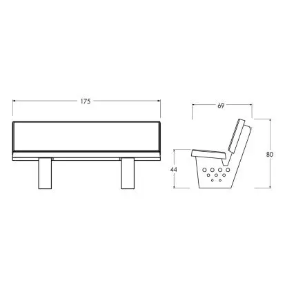 Banc béton Roma – Image 3