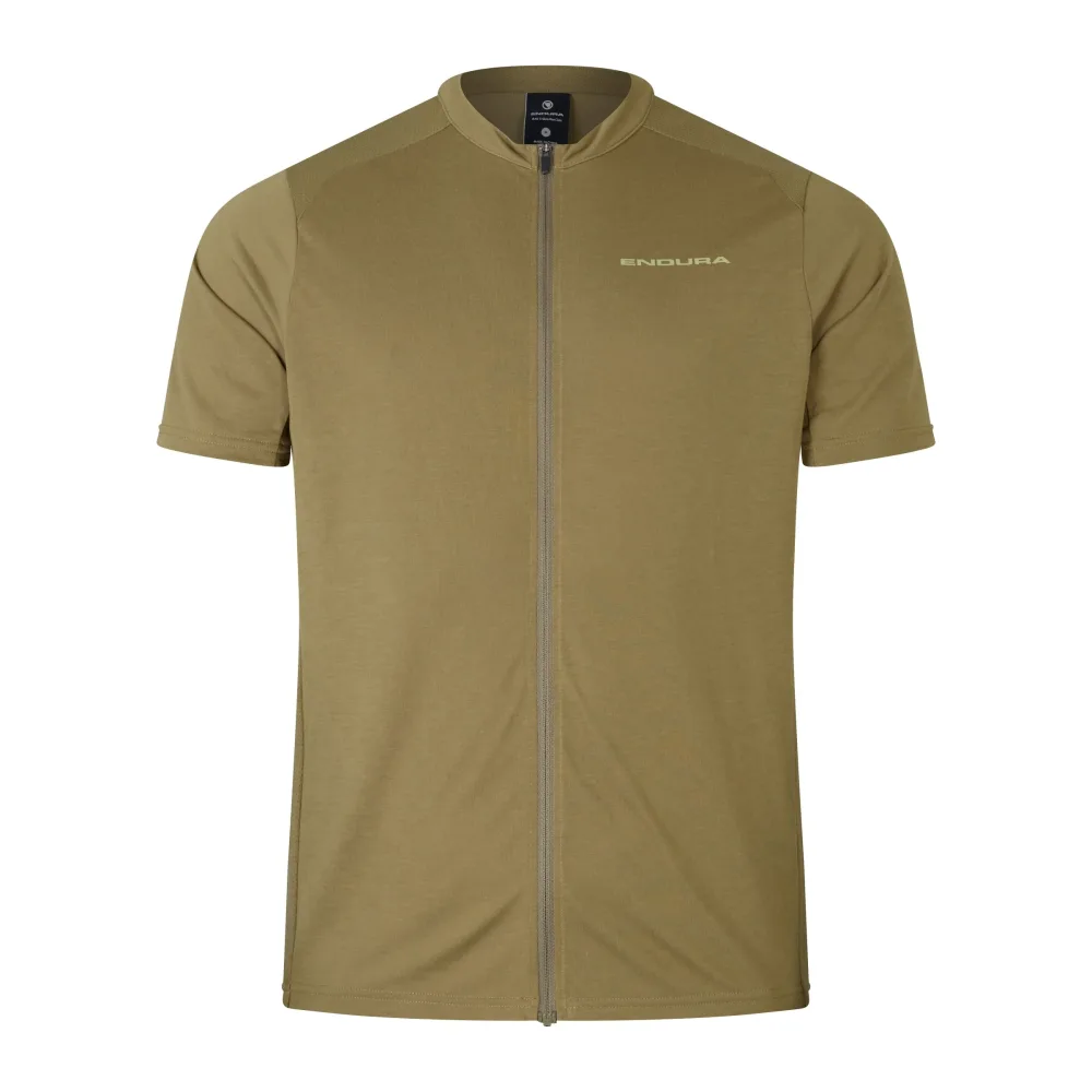 Maillot ENDURA LOOP ZIPPED Manches Courtes Kaki