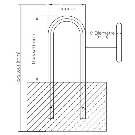 Épingle en inox de protection de lampadaire – Image 2