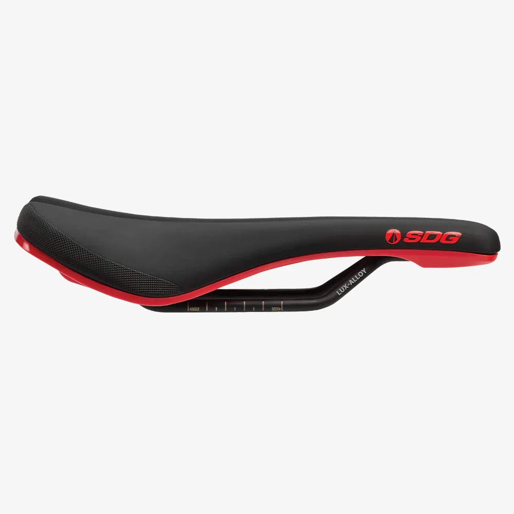 Selle SDG BEL-AIR V3 Rails Lux Alloy Noir/Rouge – Image 3