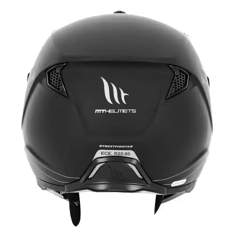 Casque Streetfighter Noir Mat avec Support Caméra – Image 3