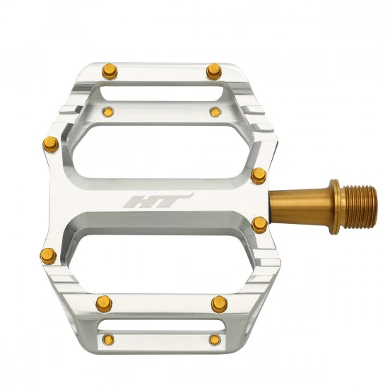 Pédales Plates HT COMPONENTS AR09T Titane Argent