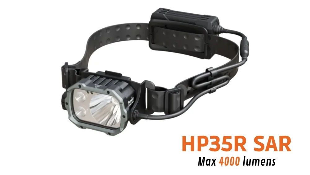 Fenix HP35R SAR - Lampe frontale rechargeable USB-C - 4000 lumens - 450 mètres de portée