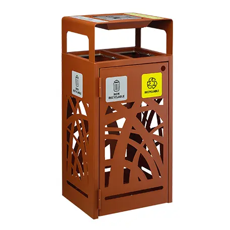 Corbeille à poser ou à fixer Cybel 2×60 L avec cendrier 1,5 L Corbeille à poser ou à fixer Cybel 2×60 L avec cendrier 1,5 L