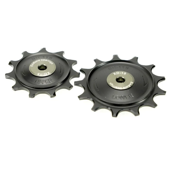 Galets de Dérailleur Arrière 11V ENDURO BEARINGS - XD-15 Céramique - Shimano GRX 11s 1X Noir