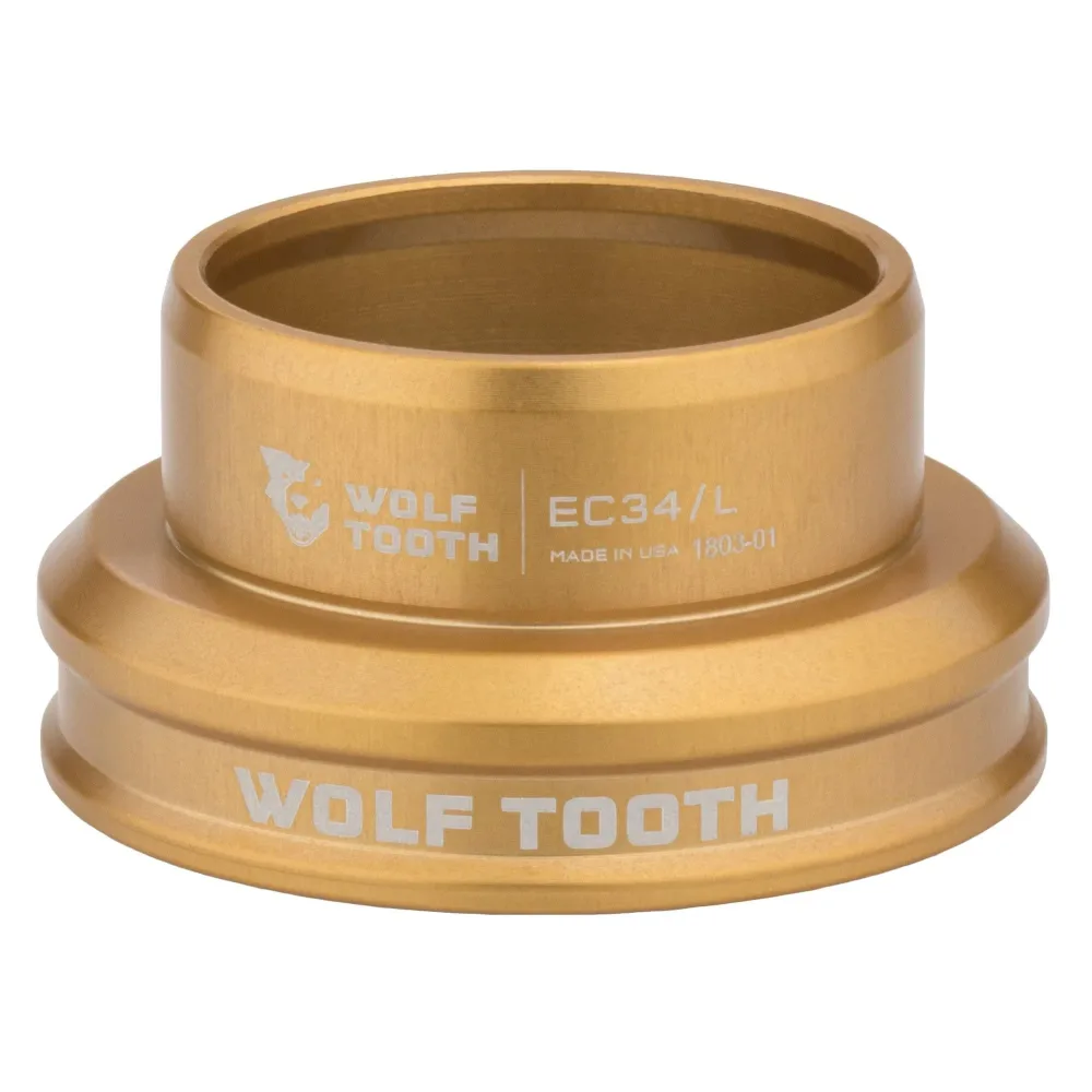 Cuvette Basse pour Jeu de Direction Externe WOLF TOOTH PREMIUM 1"1/8 EC34 Or