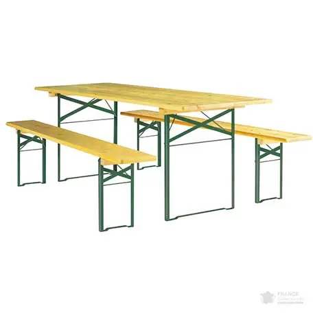 Ensemble brasserie cornière 200 x 70 cm