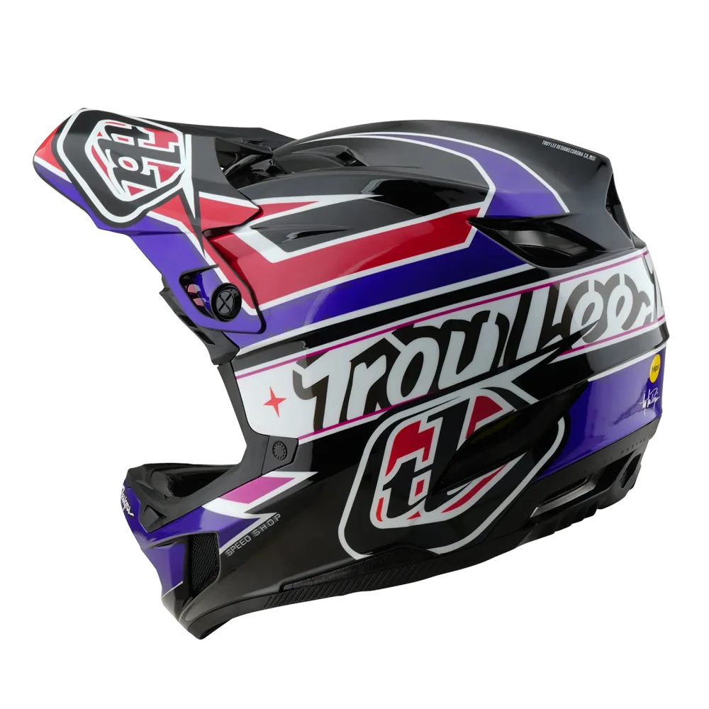 Casque VTT TROY LEE DESIGNS D4 POLYACRYLITE MIPS LINEAR Noir – Image 2