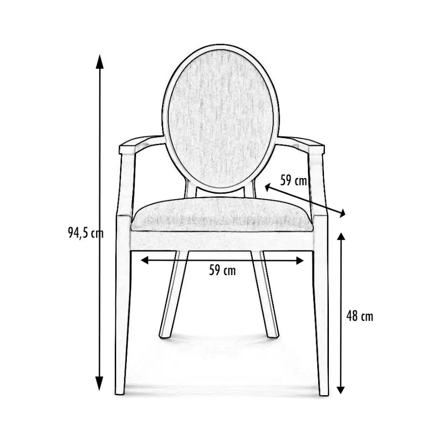 Fauteuil Régence structure bois – Image 3