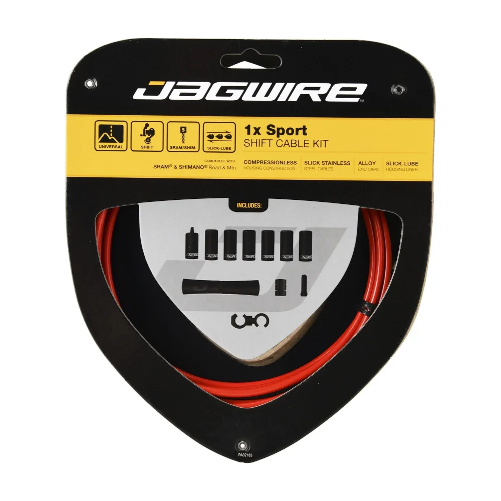 Kit de Câble et Gaine de Dérailleur JAGWIRE SPORT SHIFT 1X Rouge