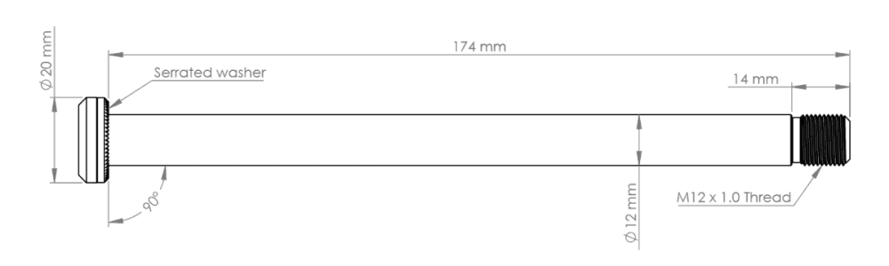 Axe de Roue Arrière BURGTEC 174mm pour Cadre Yeti Violet – Image 2