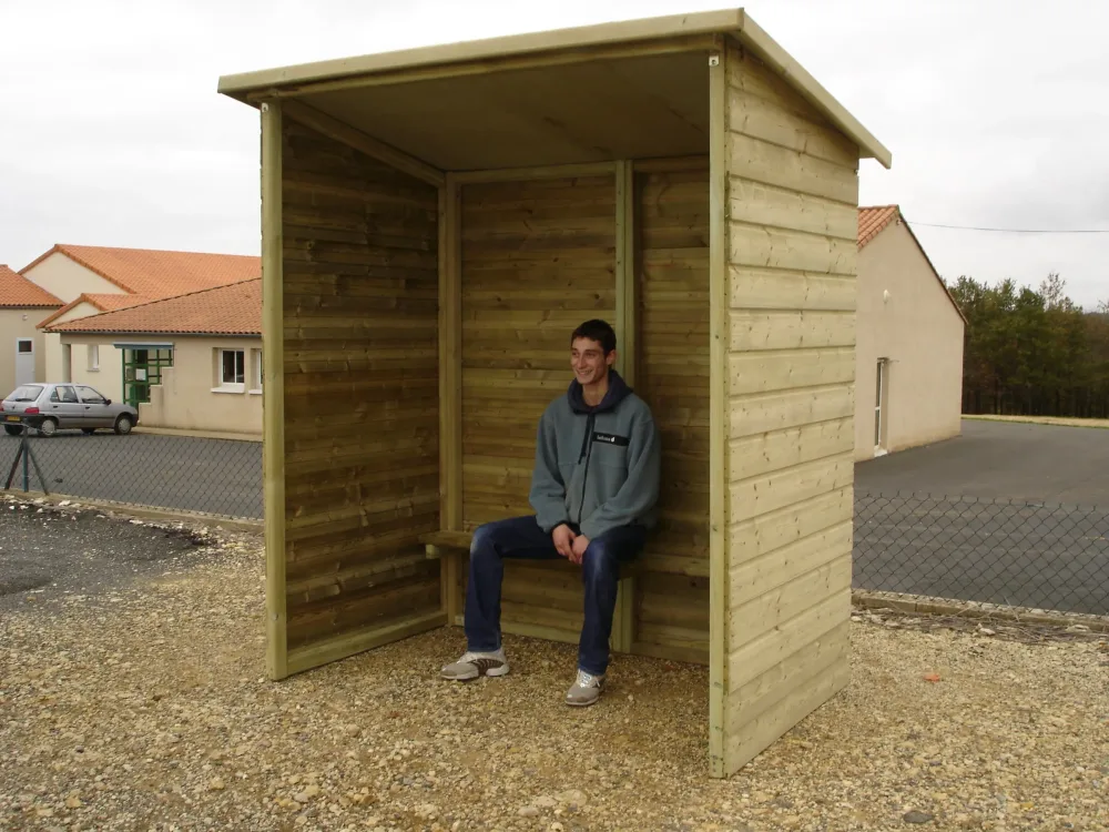 Abri voyageurs bois 2 m – Image 3