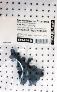 Kit vis et fixation complet POUR ASSEMBLÉE AILE AVANT DROIT GAUCHE pour CITROEN BERLINGO de 2008 à 2012, Kit vis et fixation complet POUR ASSEMBLÉE AILE AVANT DROIT GAUCHE pour CITROEN BERLINGO de 2008 à 2012,