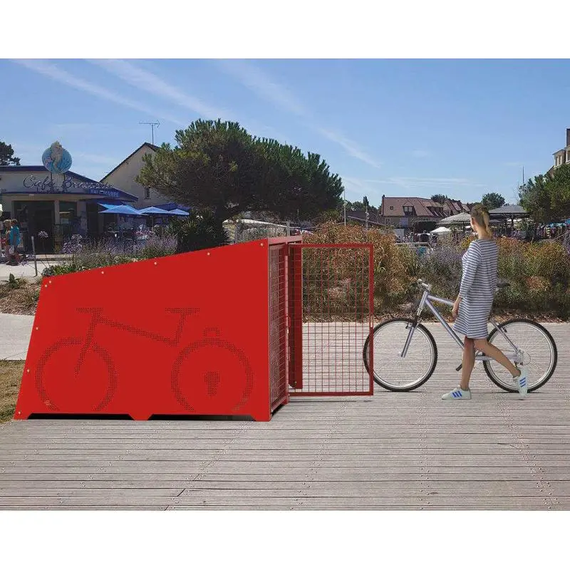 Box Berlin pour 4 vélos (module initial + complémentaire + 2 paires de rail) – Image 3