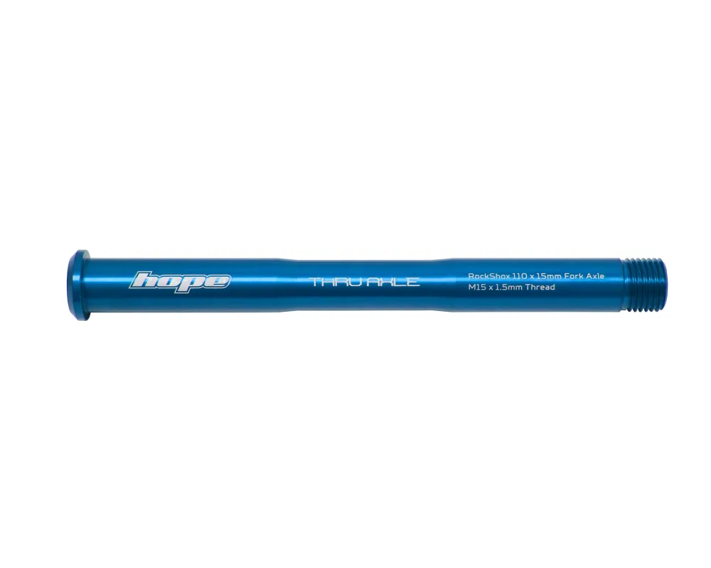 Axe de Roue Avant HOPE pour Fourche ROCKSHOX Pike/Lyric/Zeb Bleu