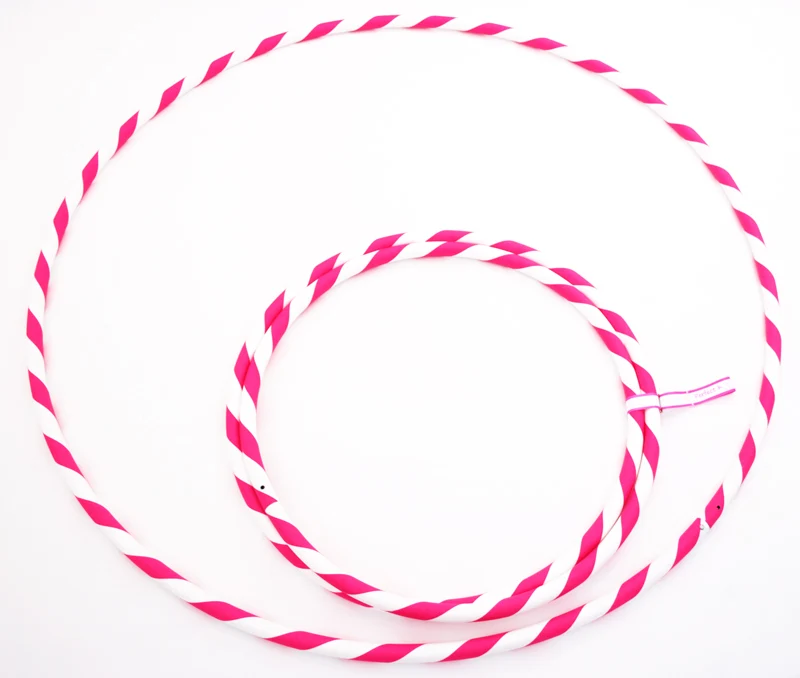 Perfect Hula hoop Play décoré diam 20mm/100cm plastique BLANC avec ruban – Image 2