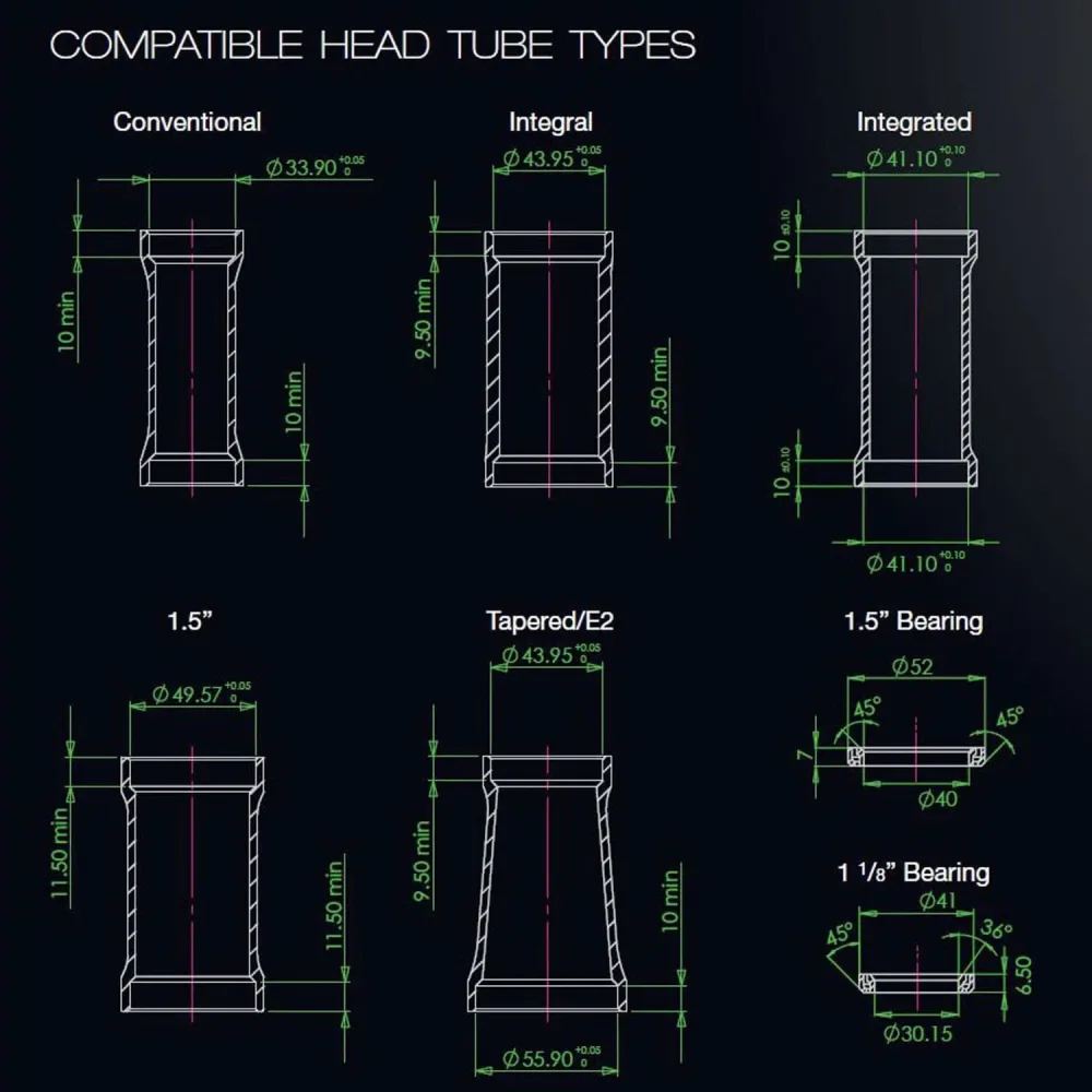 Cuvette Haute pour Jeu de Direction Semi-Intégré HOPE PICK'N'MIX 1.5" ZS56 Noir – Image 2