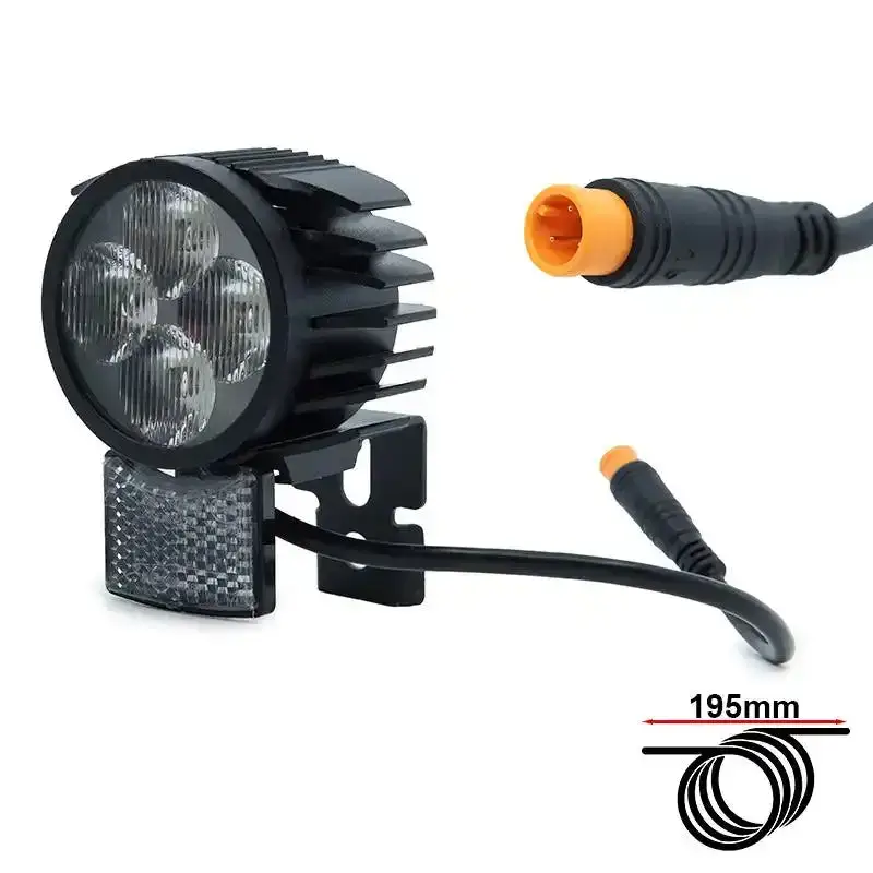 Feu Avant LED avec Klaxon Intégré pour Trottinette Électrique