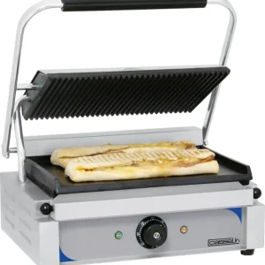 Grill panini plaques rainurée – lisse