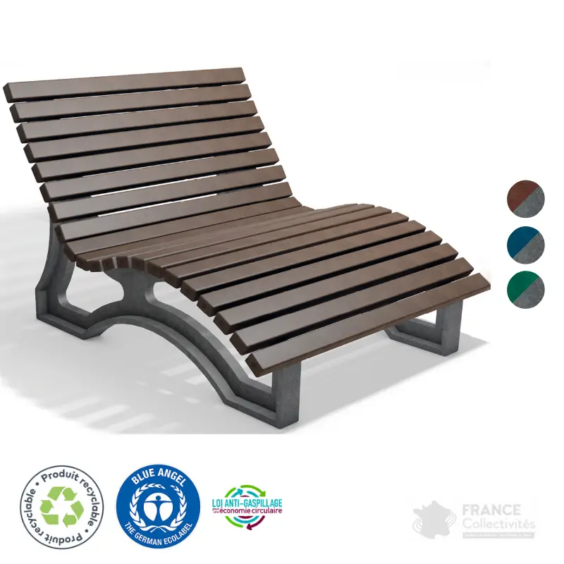 Bain de soleil en plastique recyclé Aveto Bain de soleil en plastique recyclé Aveto