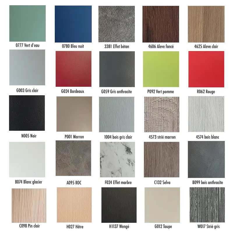 Plateau stratifié chant PVC 60 x 60 cm – Image 2
