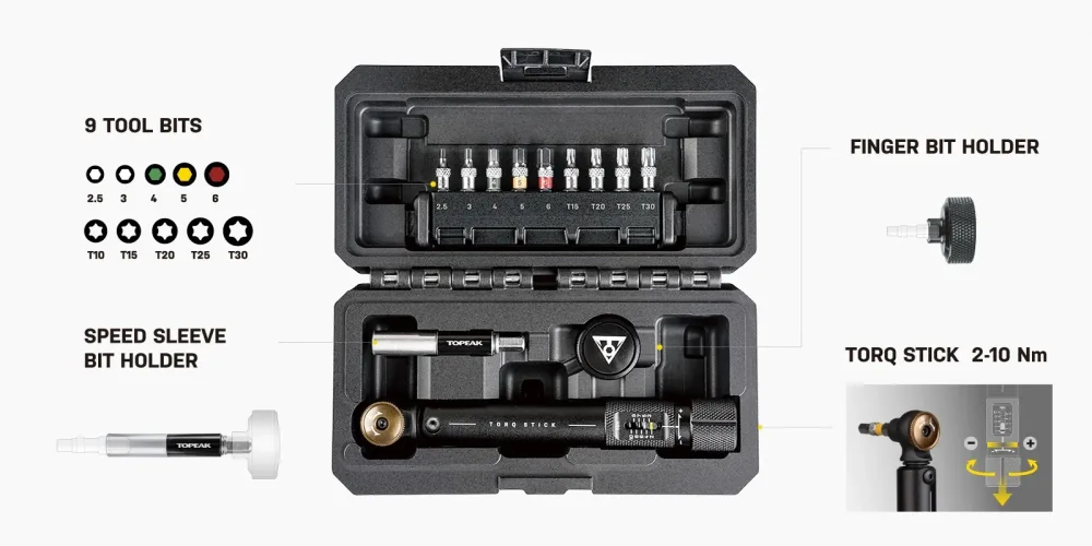 Clé Dynamométrique Torq TOPEAK STICK PRO (2-10 Nm) – Image 3