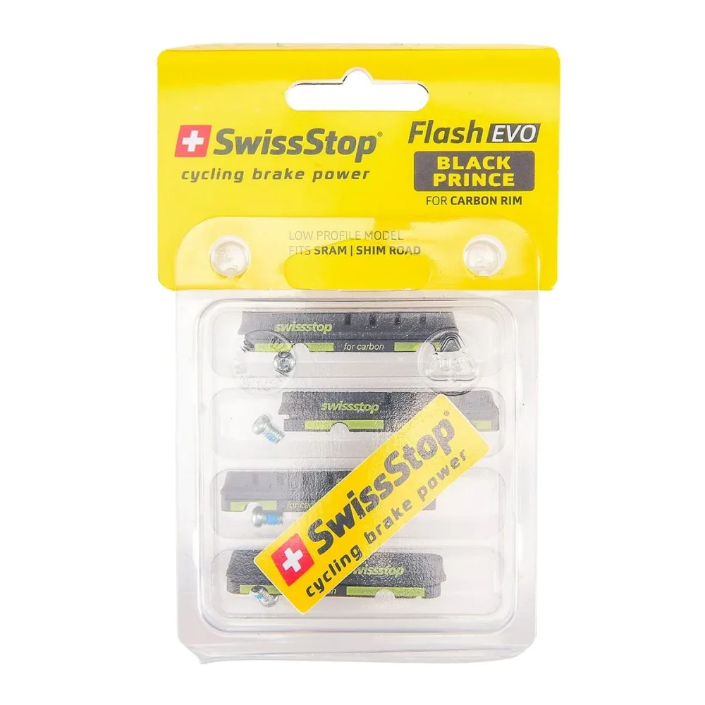 Kit 4 Patins SWISS STOP FLASH EVO Noir Carbone – Image 2