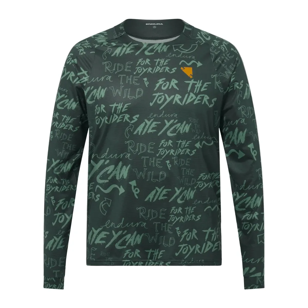Maillot ENDURA SINGLETRACK PRINT Manches Longues Carbon Vert