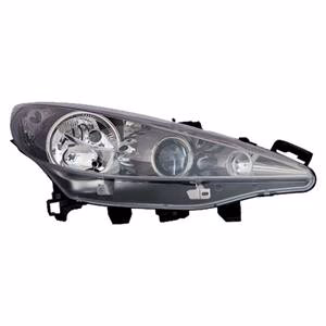 Phare optique h7+h7+h1 droit avec corps noir modèle 1/07>8/09 pour PEUGEOT 207 de 2006 à 2009, Neuf