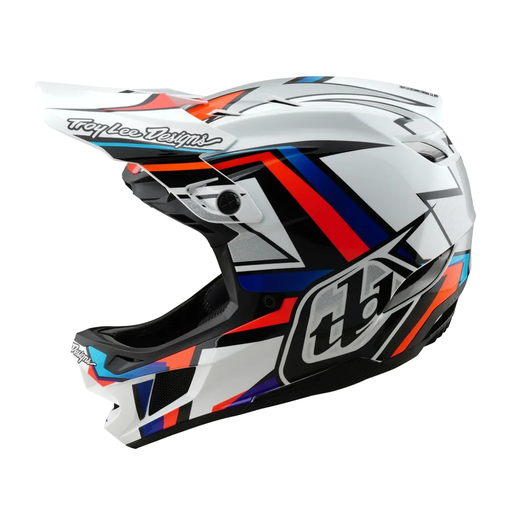 Casque VTT TROY LEE DESIGNS D4 COMPOSITE MIPS FRAMES Blanc/Gris – Image 2