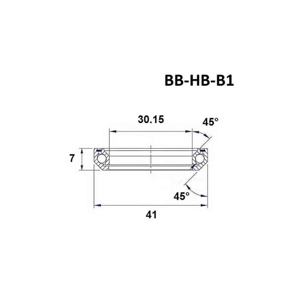 Roulement de Direction BLACK BEARING B11 30.15x41x7mm 45/45° 1-1/8" – Image 3