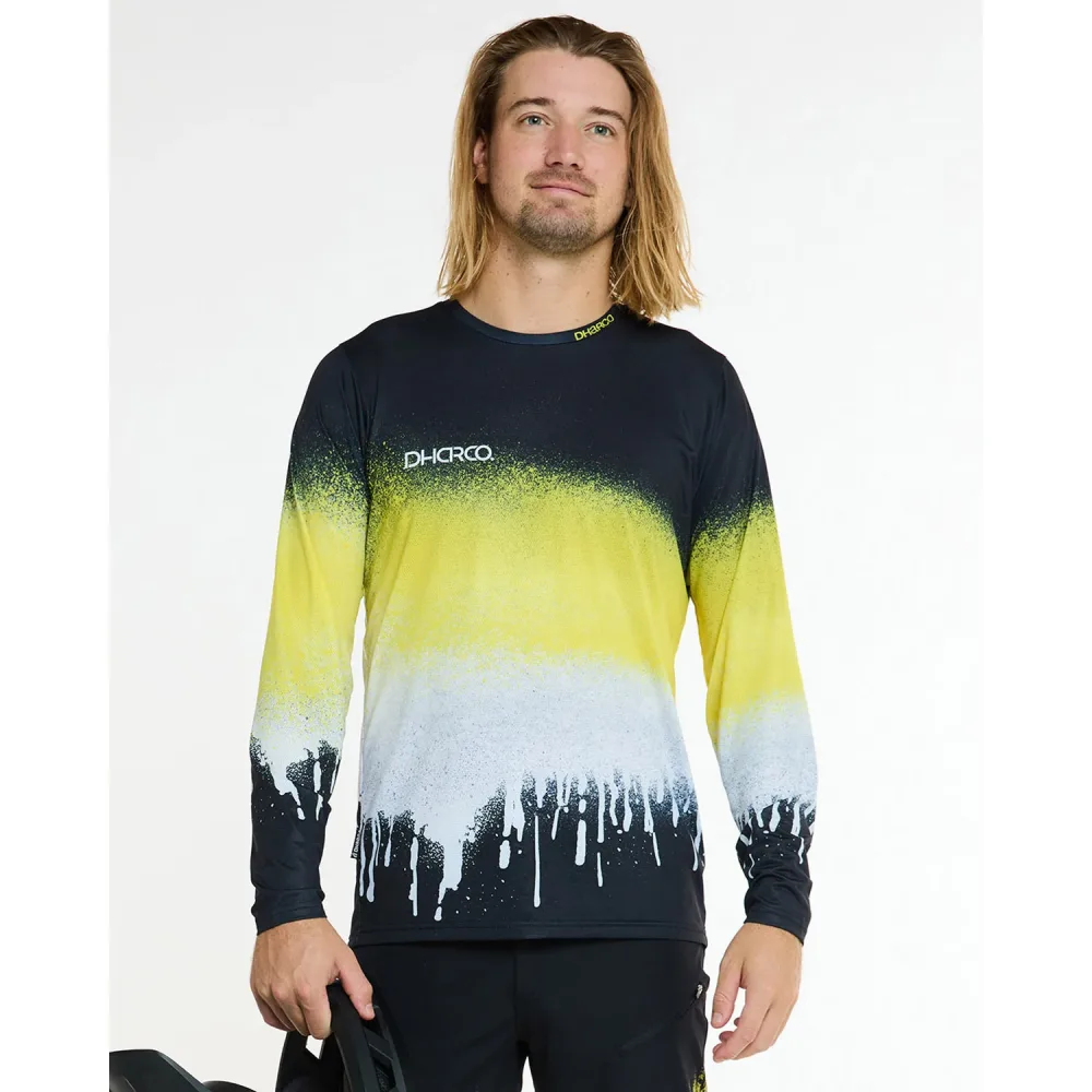 Maillot DHARCO RACE ACID RAIN Manches Longues Noir/Jaune