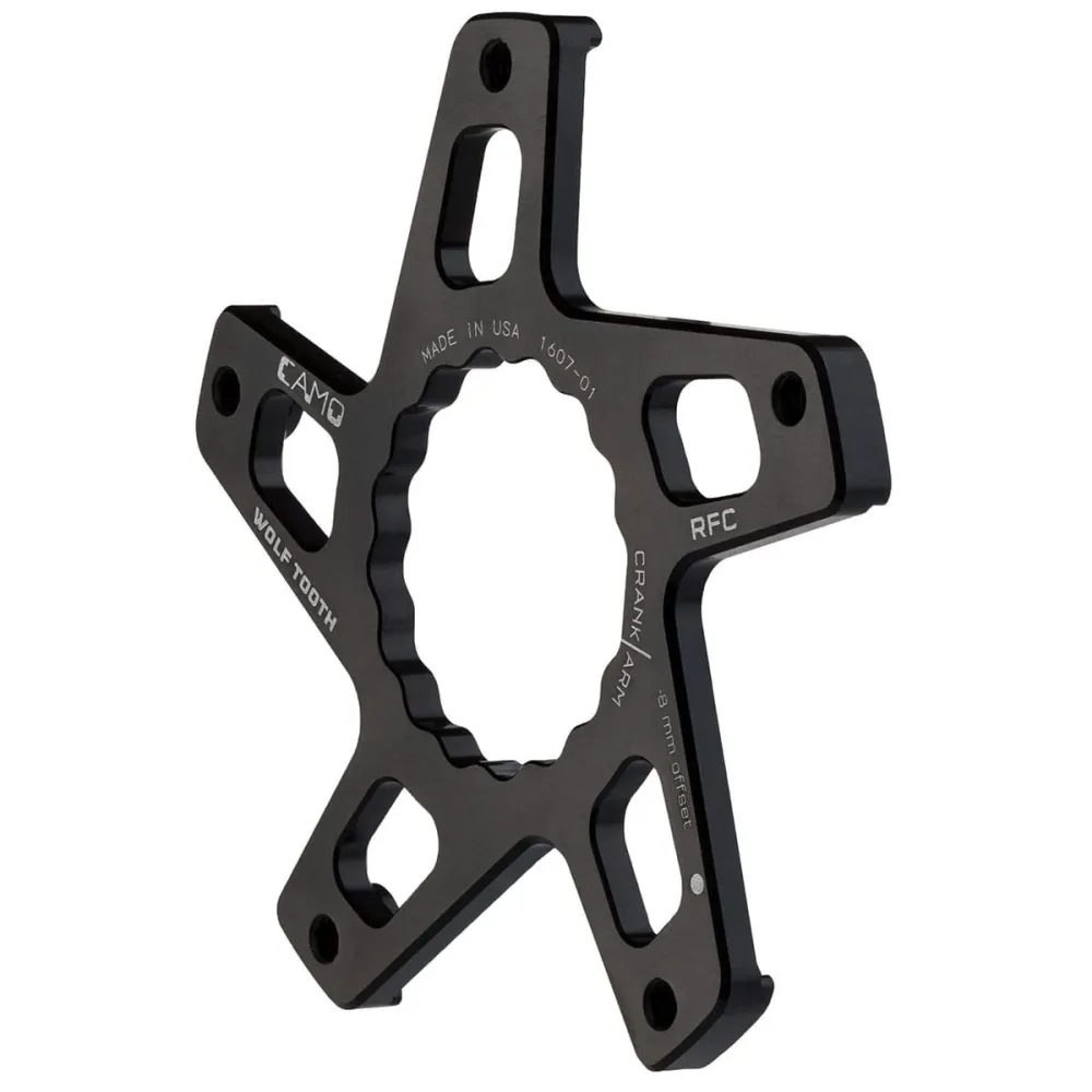 Étoile de Pédalier WOLF TOOTH CAMO M8 Raceface Cinch Direct Mount Offset -8mm Noir – Image 2