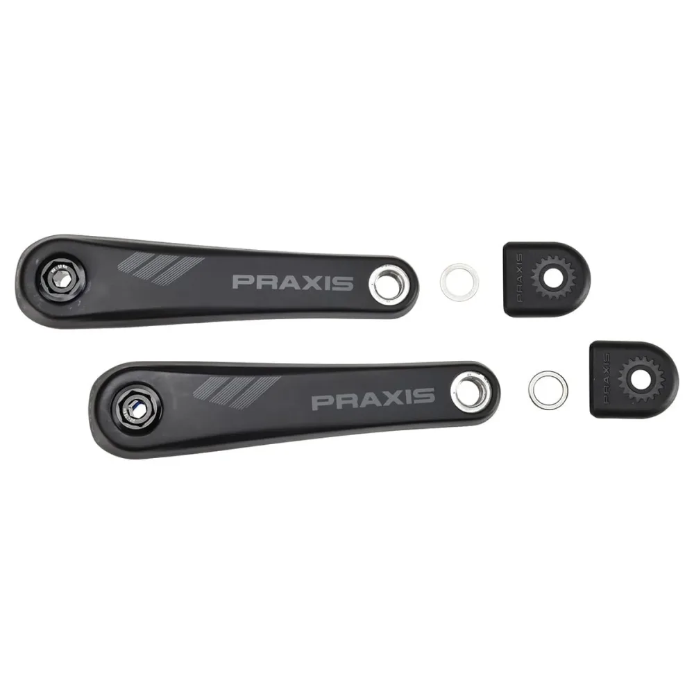 Manivelles Carbone pour VTT Électrique PRAXIS Moteur Brose Noir – Image 2