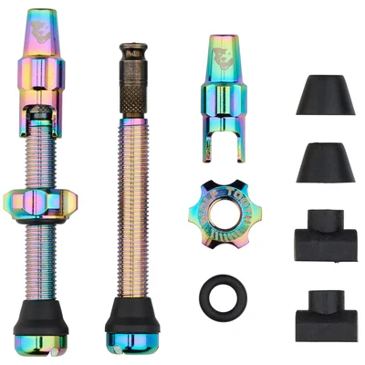 Lot de 2 Valves Tubeless WOLF TOOTH CLIK VALVE Oil Slick Lot de 2 Valves Tubeless WOLF TOOTH CLIK VALVE Oil Slick
