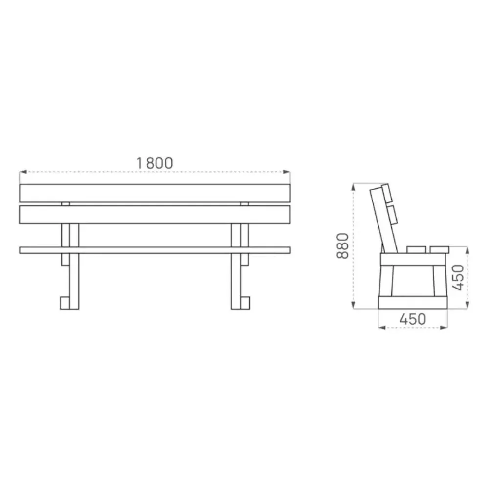 Banc en bois Porto – Image 2