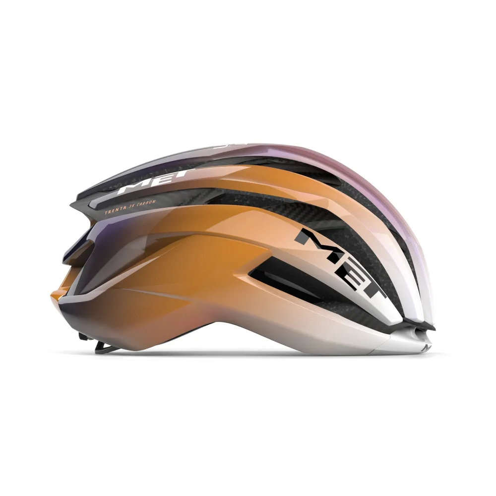 Casque Route MET TRENTA 3K CARBON MIPS UAE TEAM ADQ 2026 Violet/Orange – Image 3