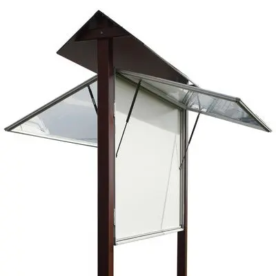 Vitrine aluminium et bois double face 2 X 27 feuilles A4 – Image 2