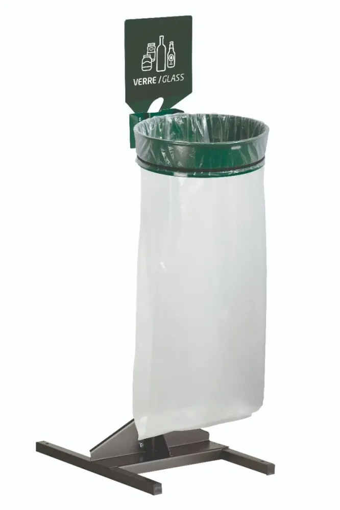 Kit sur socle support sac 110L ECOLLECTO 1 flux – Image 3