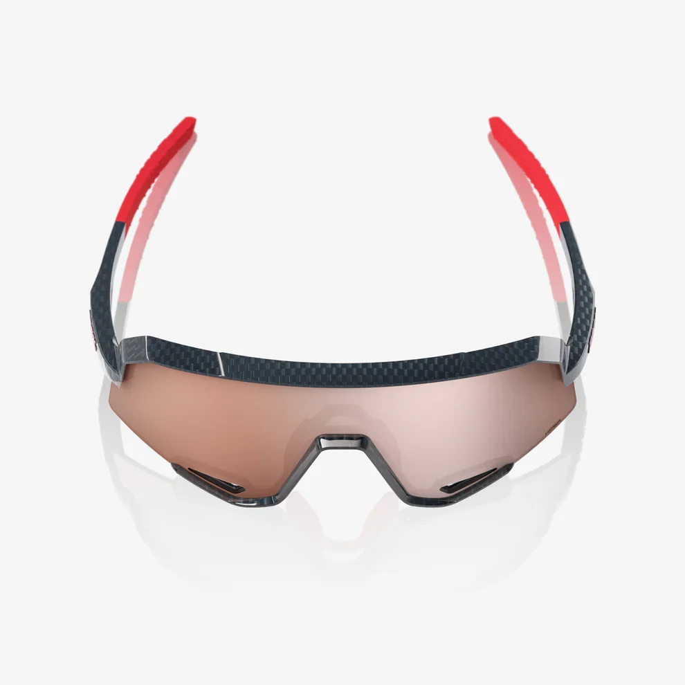 Lunettes 100% SLENDALE Noir Carbon Hiper Mirror Argent – Image 2