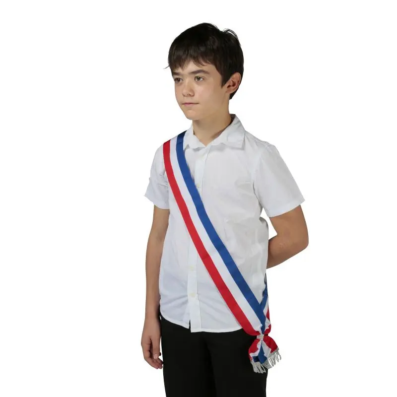 Echarpe tricolore neutre pour le jeune élu – Image 3
