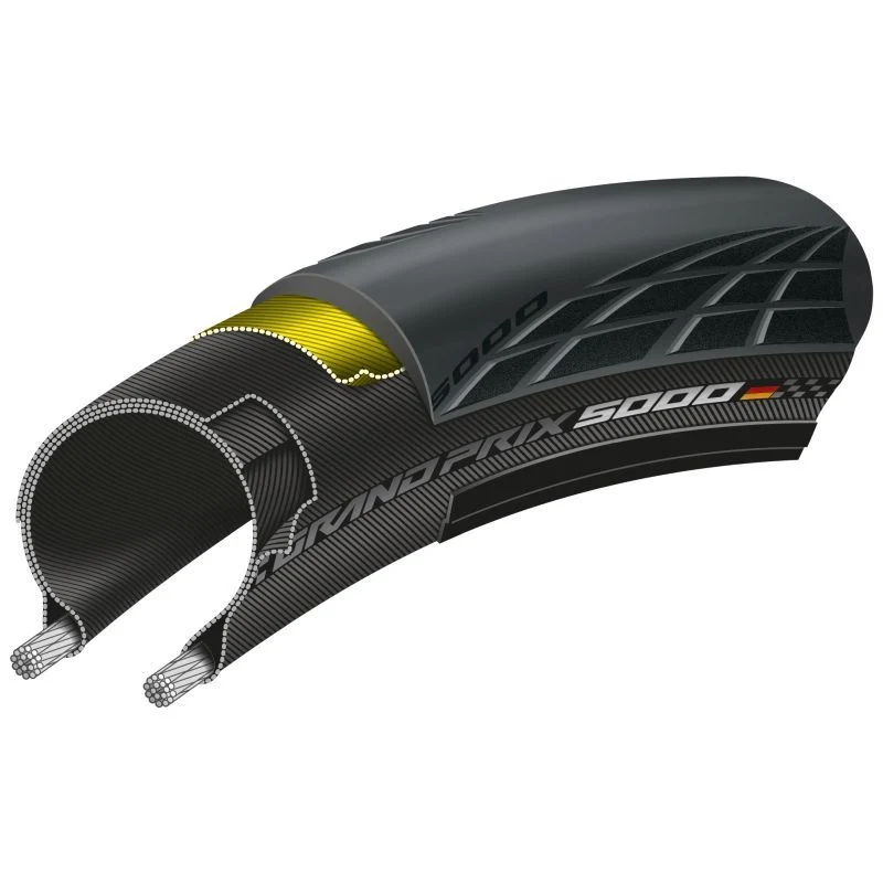PACK 5 PNEUS CONTINENTAL GRAND PRIX 5000 700x32C SOUPLE NOIR 32-622 – Image 2