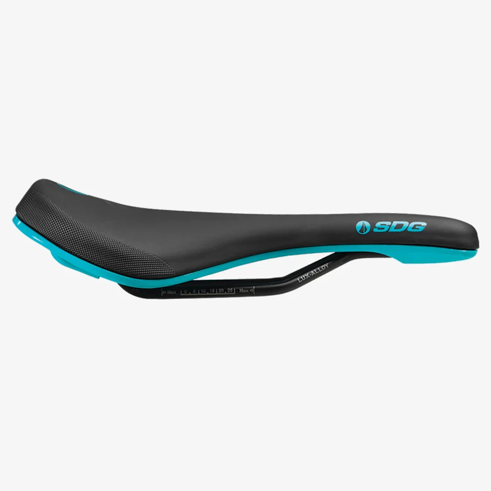 Selle SDG BEL-AIR V3 MAX Rails Lux-Alloy Noir/Turquoise – Image 3