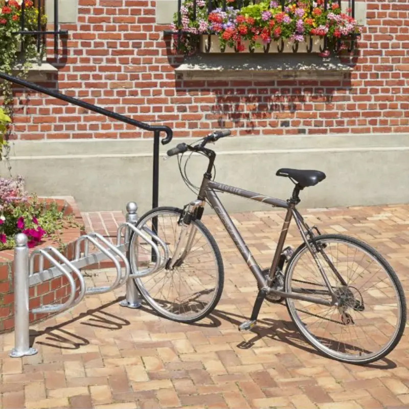 Râtelier Mottez New York Galvanisé 3, 5 ou 10 vélos côte à côte – Image 2
