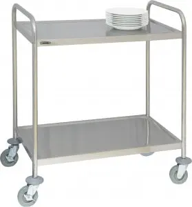 Chariot inox 2 plateaux
