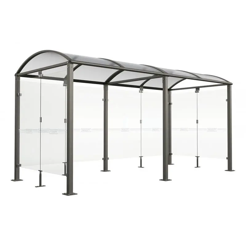 Abri vélos Voûte "M" avec bardages en verre – Image 3