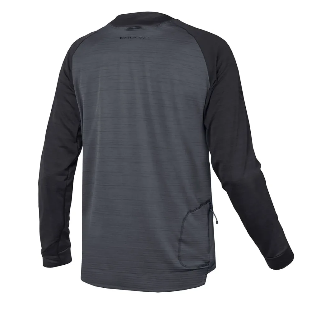 Maillot ENDURA SINGLETRACK FLEECE Manches Longues Noir – Image 2